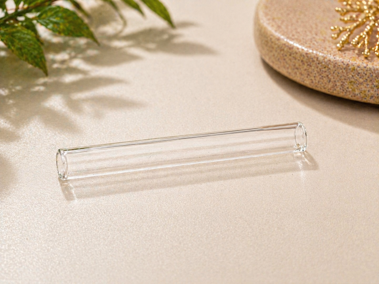 4" Borosilicate Glass Straight Tube – Clear Hand Pipe